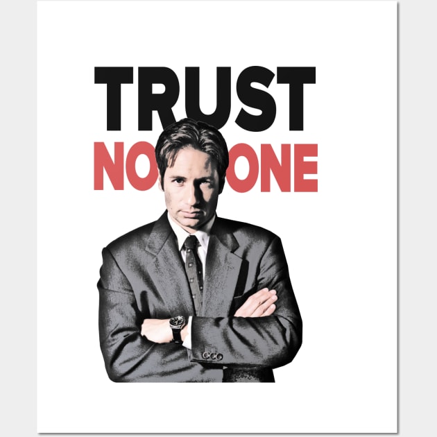 The X-Files - Fox Mulder Trust No One Wall Art by AllThingsNerdy